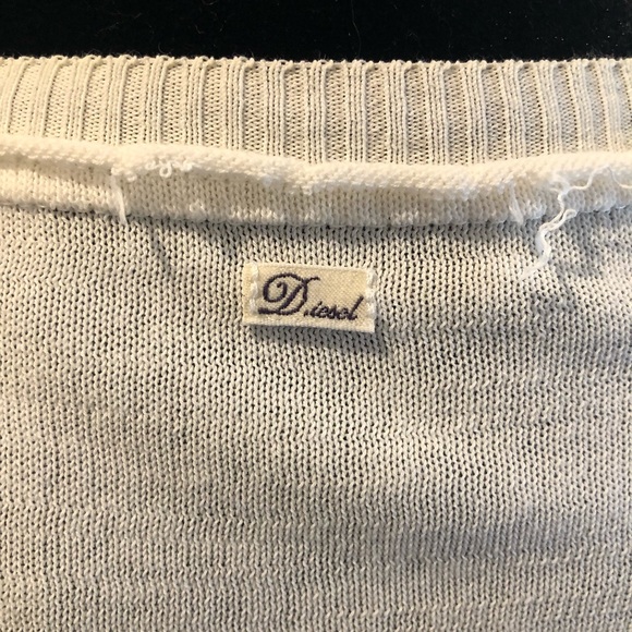 ❌SOLD❌Diesel white cotton and linen blend top - Picture 4 of 4